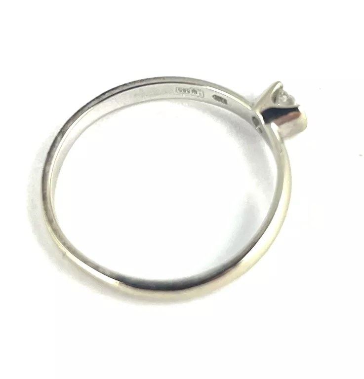 ZŁOTY PIERŚCIONEK 585 1,43G 1SZT BRYLANT 0,10CT R12