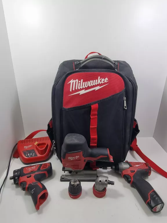 ZESTAW MILWAUKEE WYRZYNARKA M12 JS ZAKRĘTARKA M12 CID WKRETARKA M12 BDDX