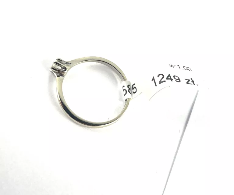 ZŁOTY PIERŚCIONEK 585 1,46G BRYLANT BIAŁE ZŁOTO R13