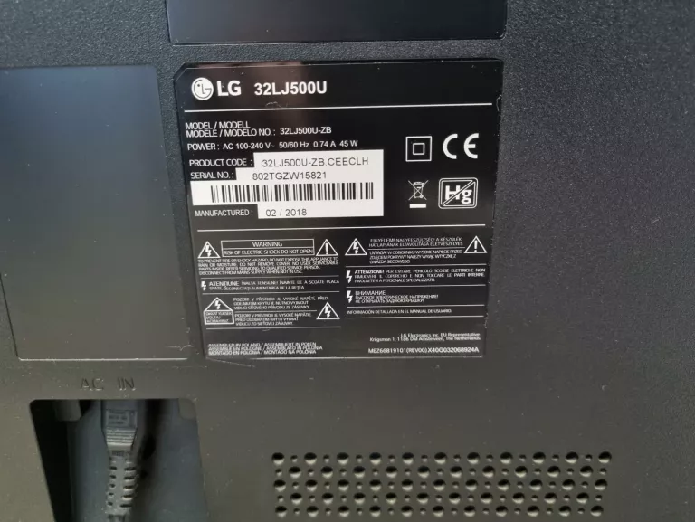 TELEWIZOR LED LG 32LJ500U 32" HD