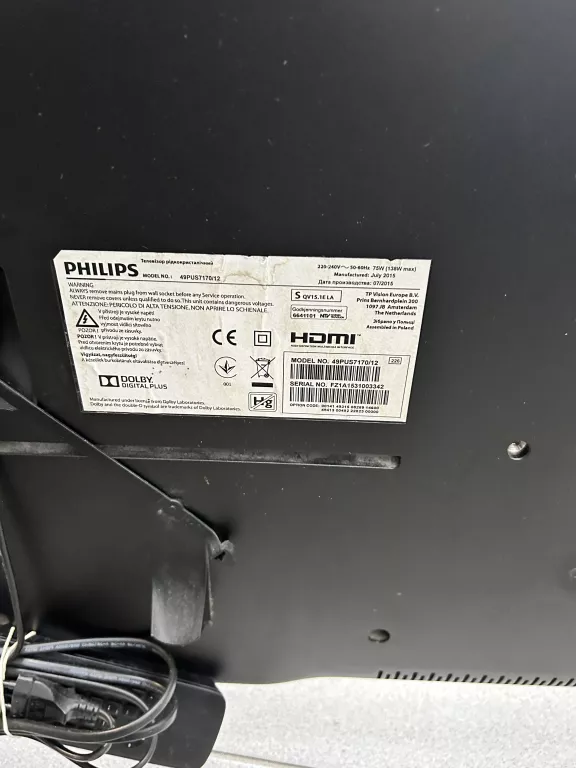 TELEWIZOR PHILIPS 49PUS7170/12 !TYLKO ODBIÓR OSOBISTY!
