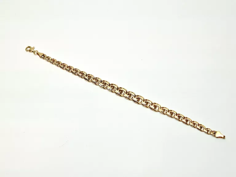 PIĘKNA GRUBA ZŁOTA BRANSOLETKA KOLIA [585 20,47G 22CM]