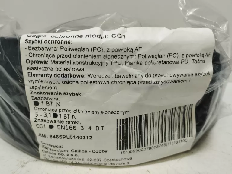 GOGLE TAKTYCZNE OCHRONNE WOJSKOWE CG1 MON