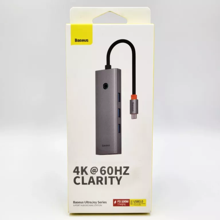 BASEUS ULTRAJOY HUB 6W1 USB-C DO HDMI 4K@60HZ 4XUSB 3.0 PD
