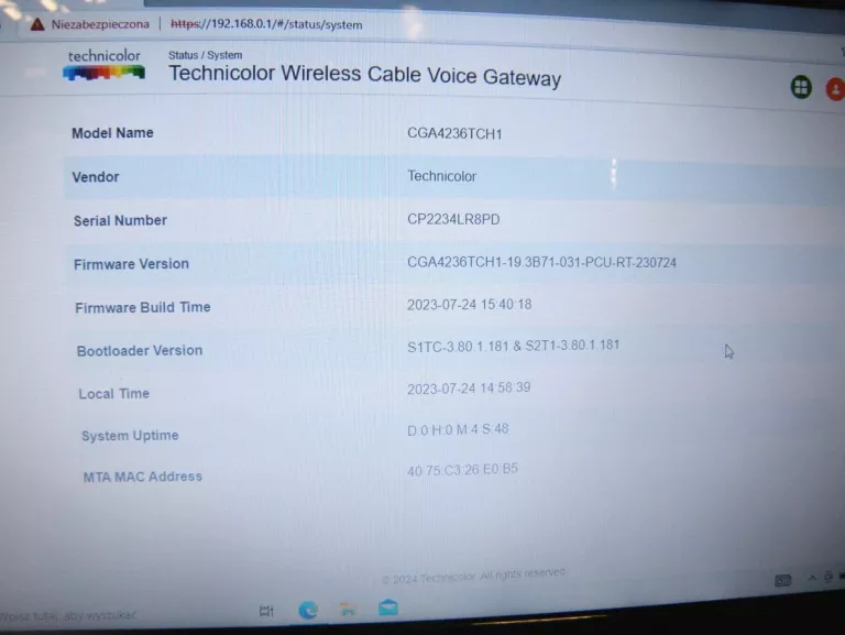 router-technicolor-cga4236-z-zasilaczem-tryb-pracy-router