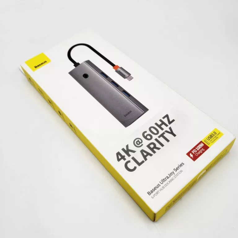 BASEUS ULTRAJOY HUB 6W1 USB-C DO HDMI 4K@60HZ 4XUSB 3.0 PD