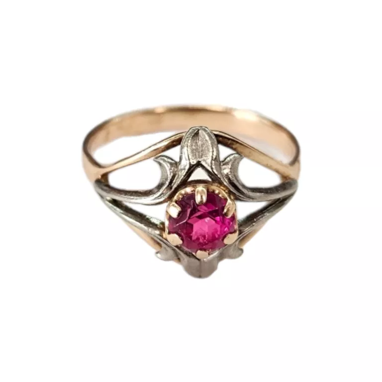 sliczny-zloty-pierscionek-z-rubinem-273g-585-r13-pucka-4-wejherowo-harbor