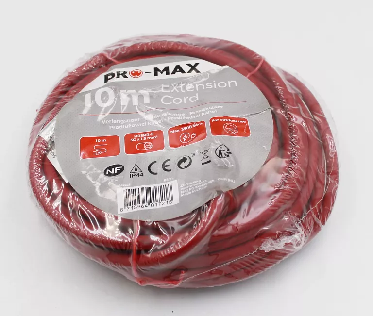 PRZEDŁUŻACZ BUDOWLANY OGRODOWY KABEL PRO-MAX 10 METRÓW