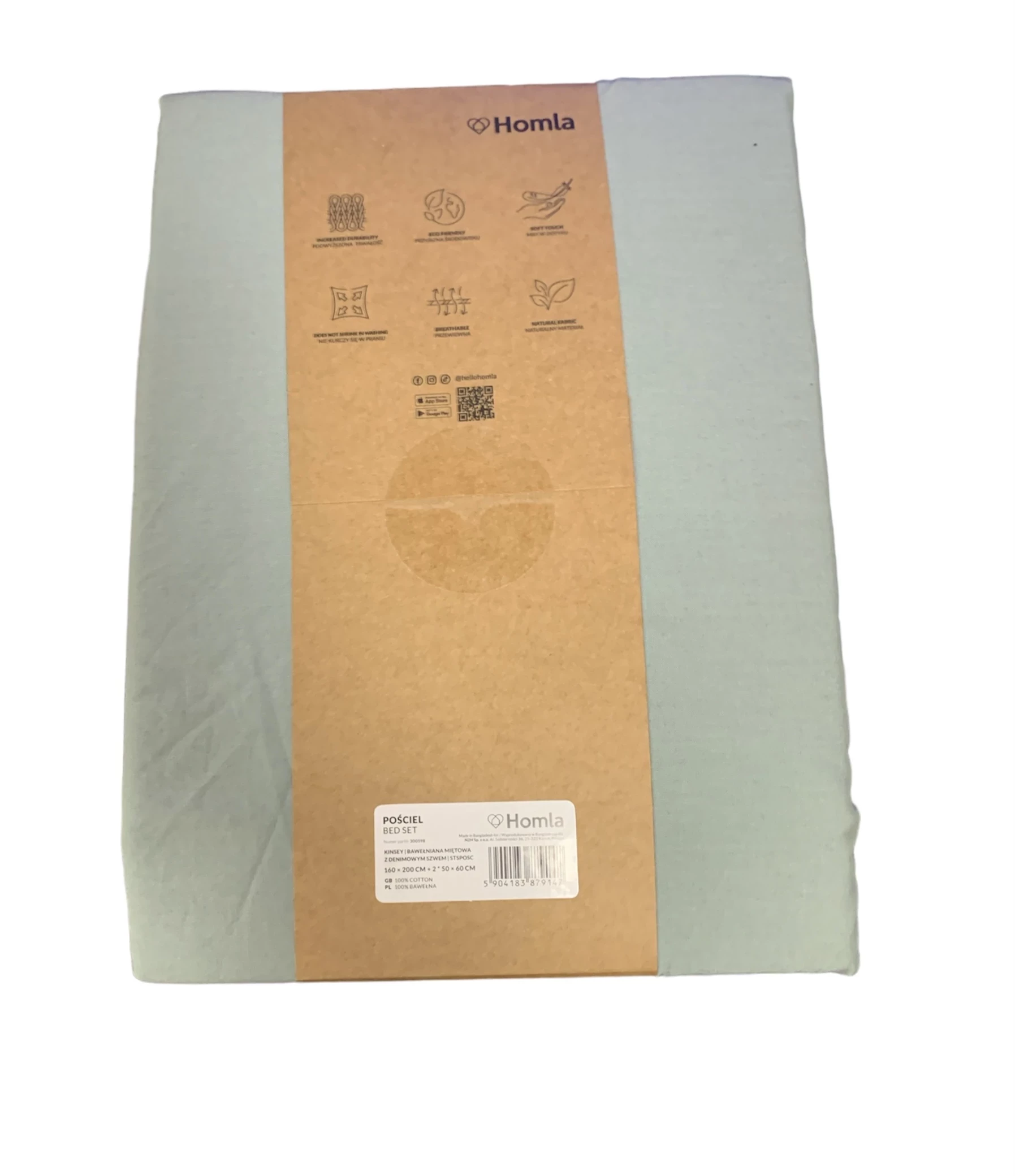 posciel-kinsey-bawelniana-mietowa-z-denimowym-szwem-160x200-250x60-homl-ean-gtin-5904183879147