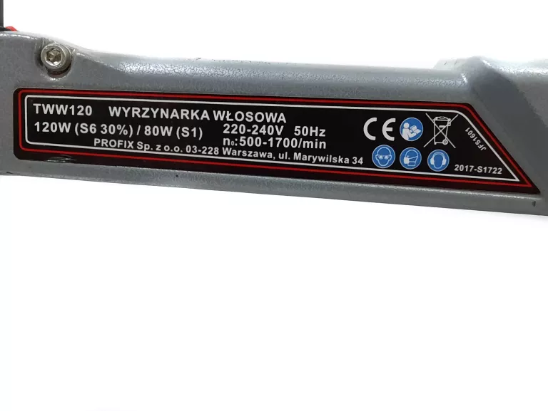 WYRZYNARKA WŁOSOWA TWW120 TRYTON 120W