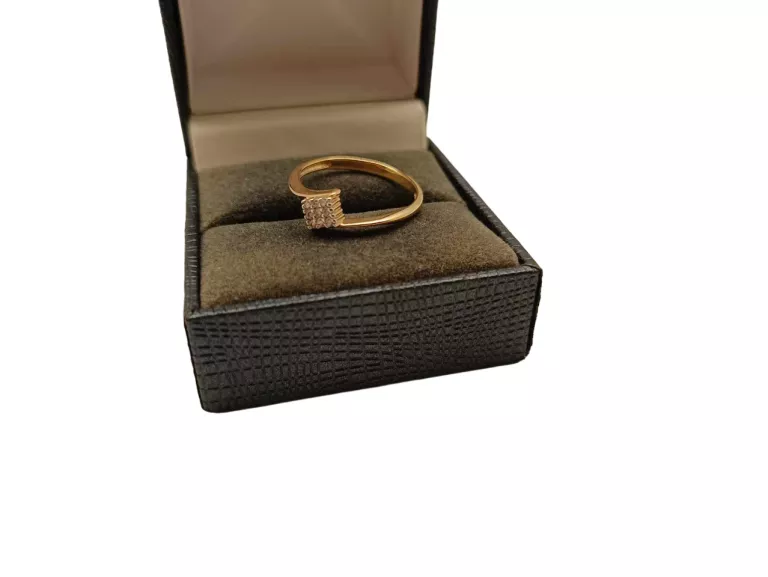ŚLICZNY ZŁOTY PIERŚCIONEK Z CYRKONIAMI PR.585 R14 | 1,63 G