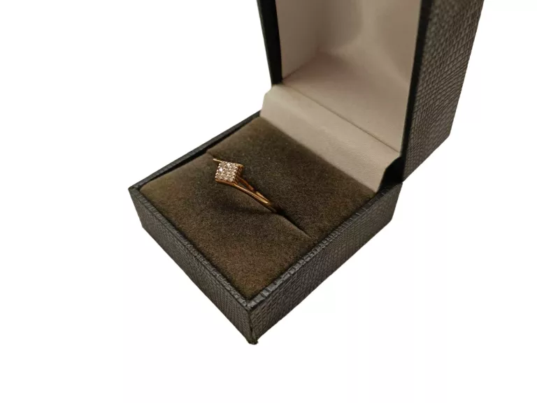 ŚLICZNY ZŁOTY PIERŚCIONEK Z CYRKONIAMI PR.585 R14 | 1,63 G