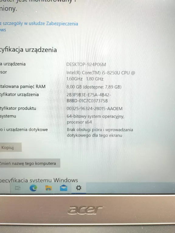 LAPTOP ACER SWIFT 3 I5-8250 8GB 1000GB