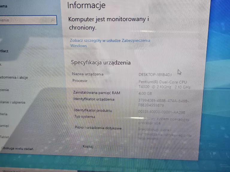 LAPTOP ASUS K50IJ PENTIUM T4300/RAM: 4GB/HDD: 500GB/WIN 10 PRO