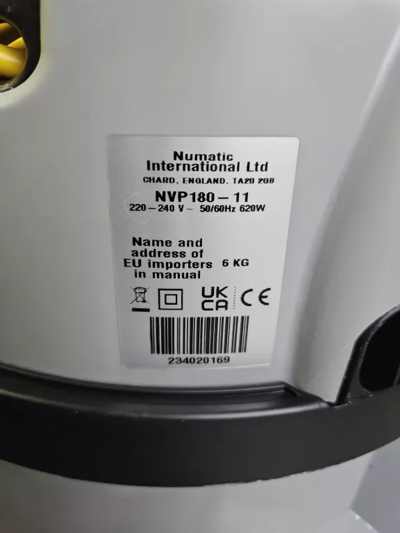 ODKURZACZ PIORĄCY NUMATIC NVP180-11