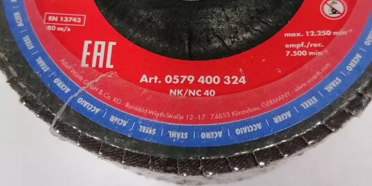 WURTH TARCZA LISTKOWA DO STALI NK/NC 40 10 SZT