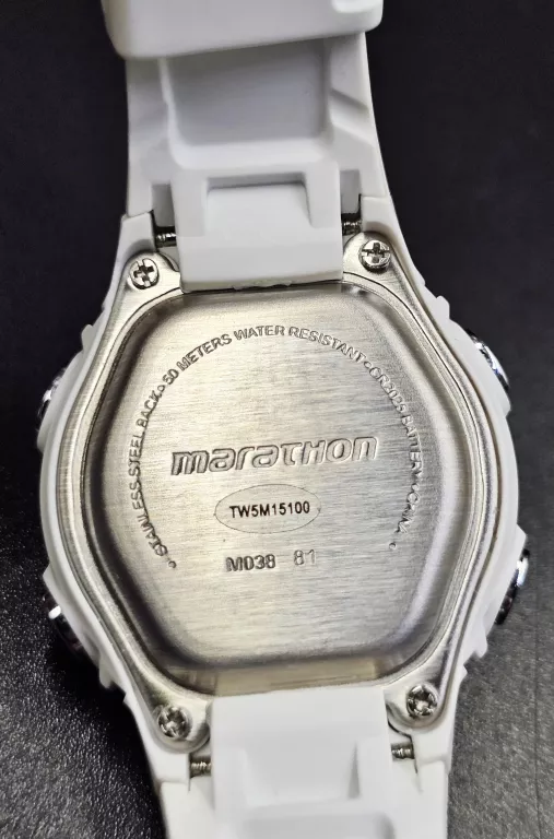 ZEGAREK DAMSKI TIMEX MARATHON TW5M15100 BIAŁY + PUDEŁKO