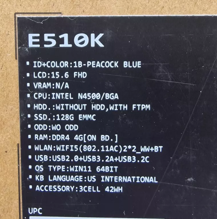 LAPTOP ASUS VIVOBOOK GO E510KA