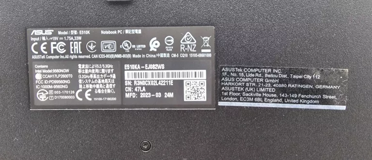 LAPTOP ASUS VIVOBOOK GO E510KA