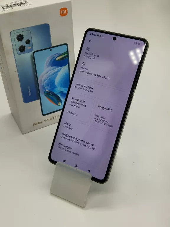 XIAOMI REDMI NOTE 12 PRO 5G 6+128GB 22101316G KOMPLET