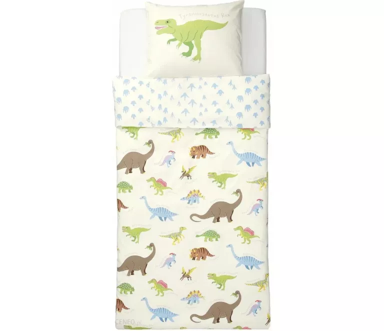 POŚCIEL POSZWA DZIECIĘCA DLA DZIECI IKEA JATTELIK DINOZAURY 150X200/50X60