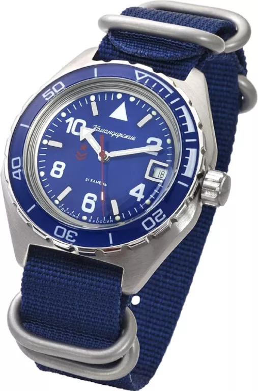 AUTOMAT ZEGAREK VOSTOK KOMANDIRSKIE RETRO BLUE S