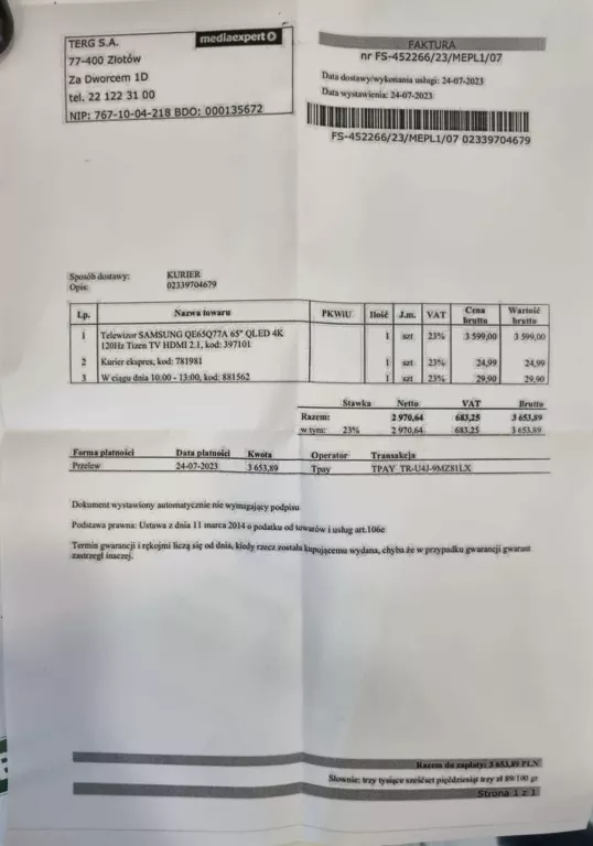 telewizor-samsung-qe65q77aat-65-qled-4k-120hz-gwarancja-stan-uzywany