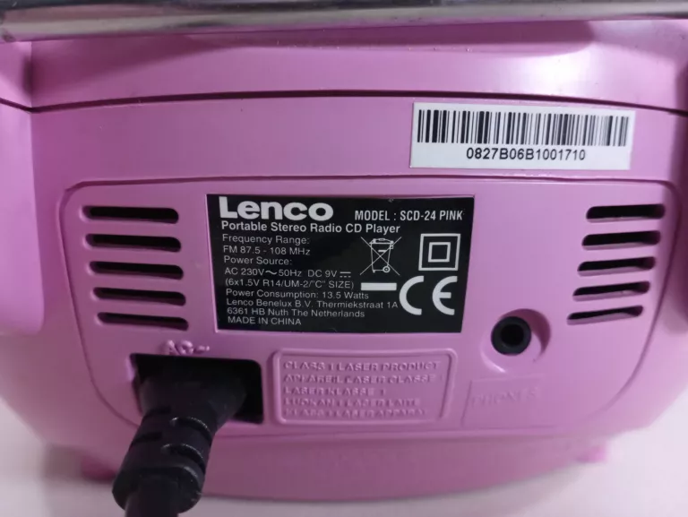RADIOODTWARZACZ LENCO SCD 24 RÓŻOWY