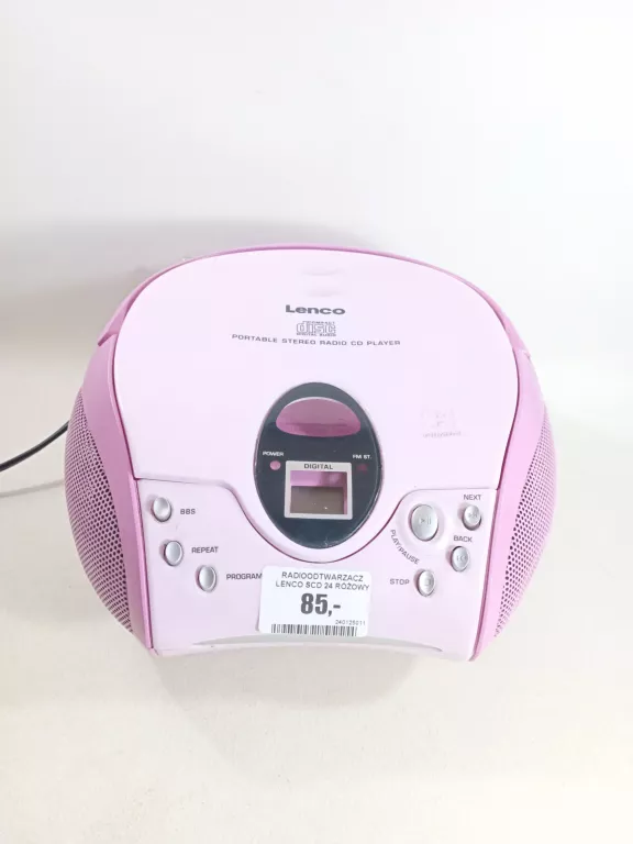RADIOODTWARZACZ LENCO SCD 24 RÓŻOWY