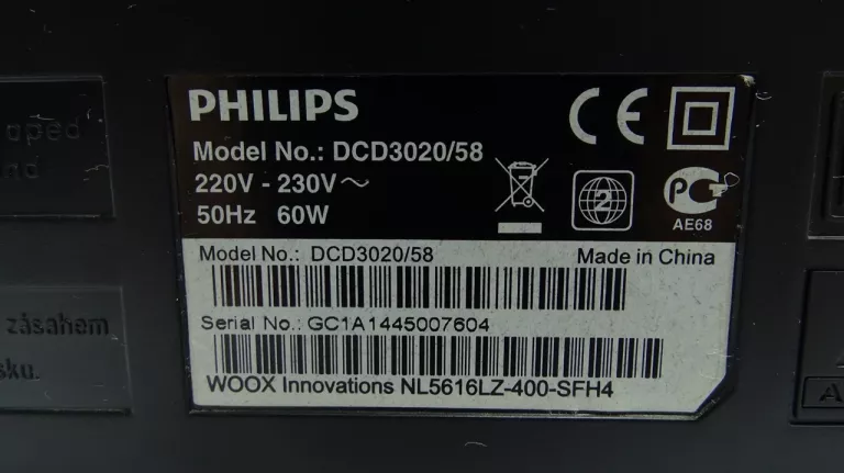 WIEŻA STEREO PHILIPS DCD3020/58 CD FM ZESTAW