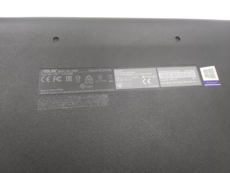 LAPTOP ASUS VIVOBOOK A540U I3/4GB/1TB OPIS WYŁĄCZA SIĘ