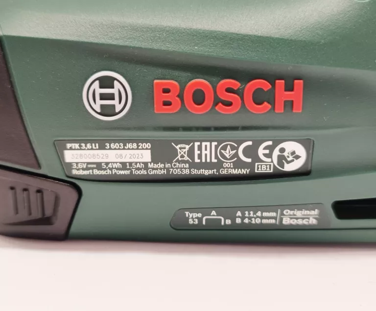 BOSCH PTK 3,6 LI ZSZYWACZ AKUMULATOROWY