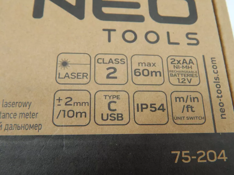 DALMIERZ LASEROWY NEO TOOLS 75/204 / PUDEŁKO