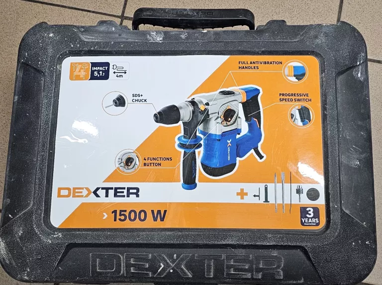 MŁOT UDAROWY DEXTER 1500W WALIZKA 1500RH2 50.5