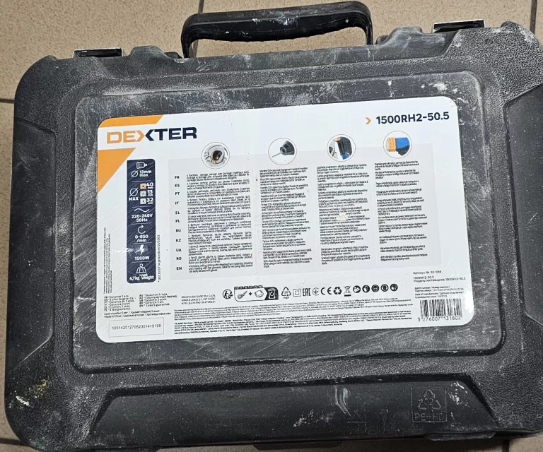 MŁOT UDAROWY DEXTER 1500W WALIZKA 1500RH2 50.5
