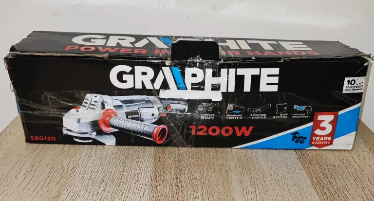 JAK NOWA! SZLIFIERKA KĄTOWA GRAPHITE 59G120