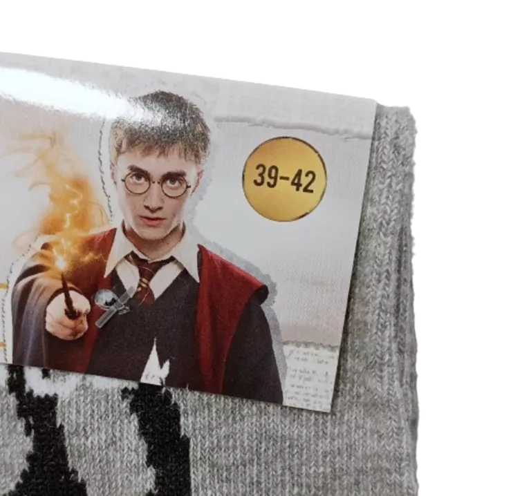 3 PARY SKARPETEK HARRY POTTER 39-42 CZERWONO-SZARE