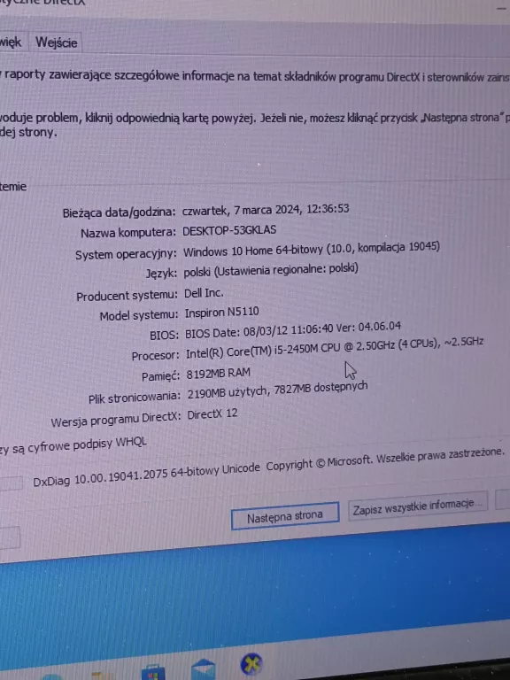 LAPTOP DELL INSPIRON N5110 I5-2450M/8GB/WIN 10