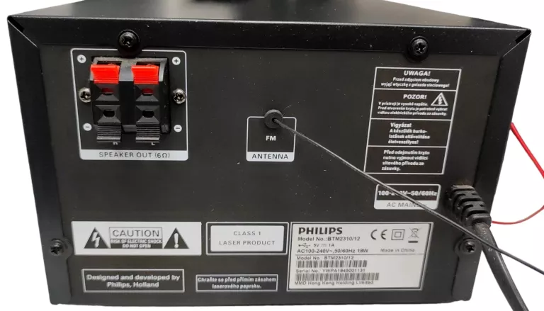 PHILIPS WIEŻA BTM2310 CD/MP3/USB/BLUETOOTH AUX + PILOT