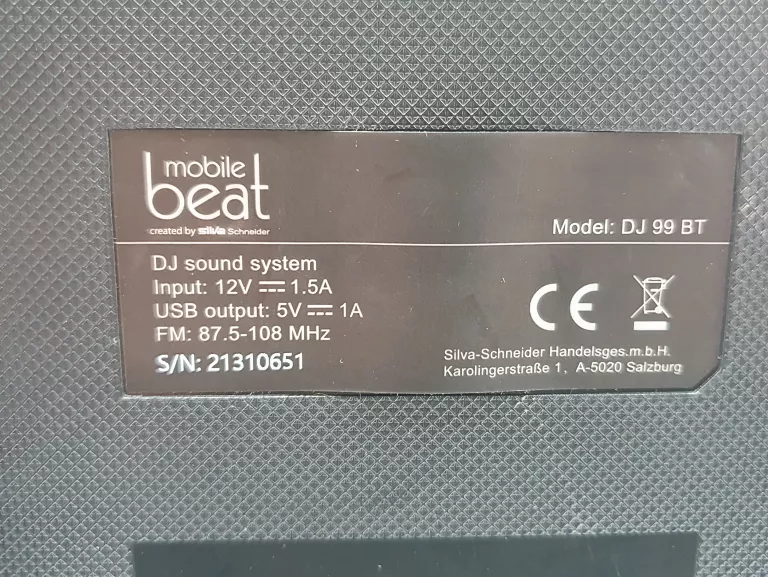 GŁOŚNIK IMPREZOWY MOBILE BEAT DJ 99 BT + MIKROFON SUPER STAN!