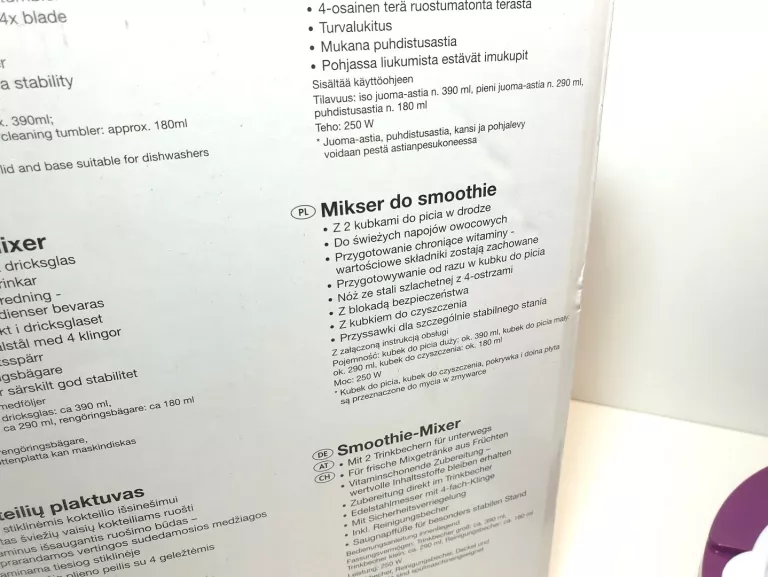 BLENDER SILVERCREST SMOOTHIE 250W