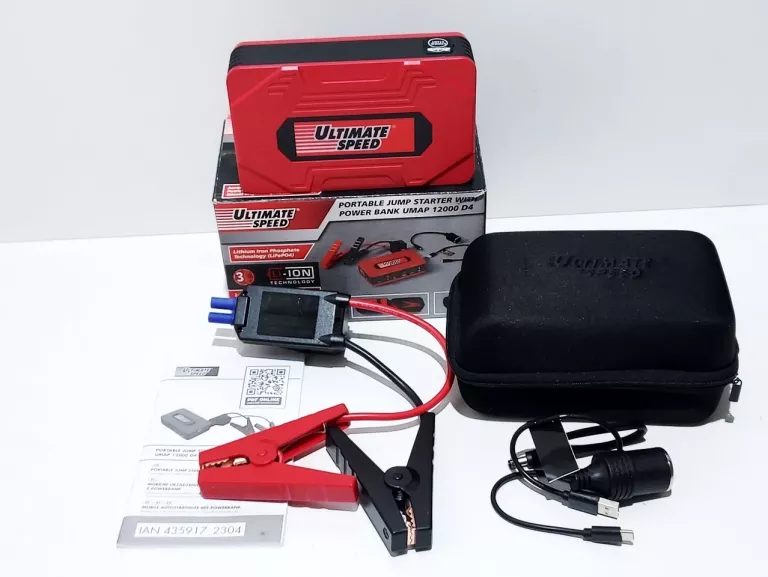 ULTIMATE SPEED MOBILNE URZĄDZENIE ROZRUCHOWE Z POWERBANKIEM 12 000 MAH