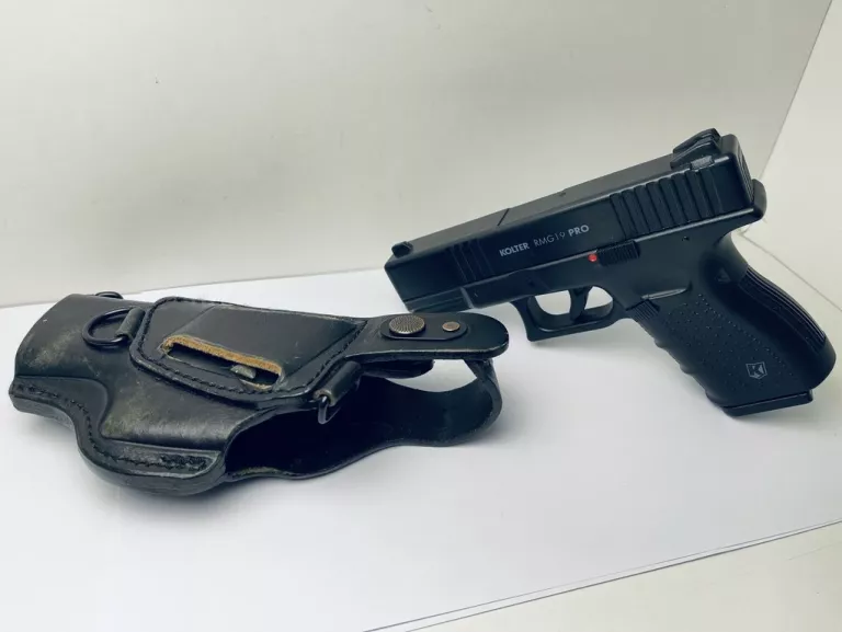 PISTOLET KOLTER RMG-19 PRO Z WKŁADEM GAZOWYM + KABURA SKÓRZANA