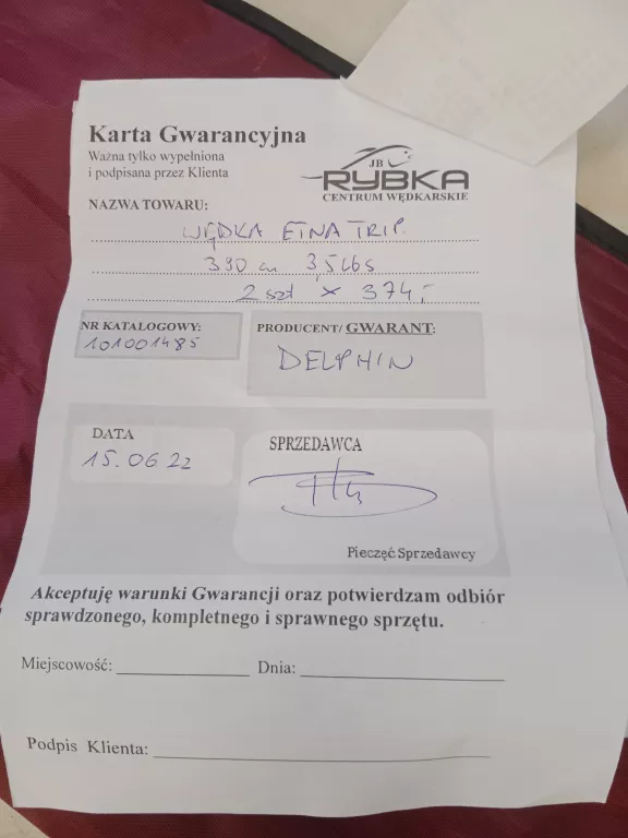WĘDKA KARPIOWA DELPHIN ETNA E3 390CM 3,5LB 2-SKŁADY