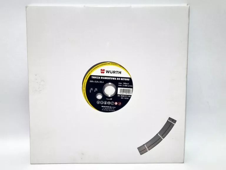 WURTH TARCZA DIAMENTOWA DO BETONU 350/25,4 M