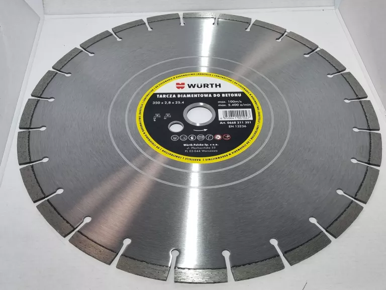 WURTH TARCZA DIAMENTOWA DO BETONU 350/25,4 M