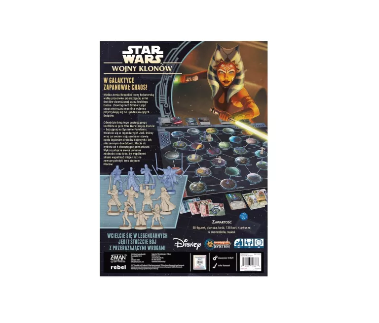 STAR WARS WOJNY KLONÓW PANDEMIC SYSTEM GRA PLANSZOWA REBEL
