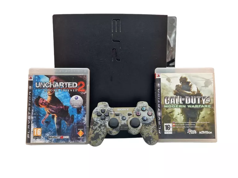 KONSOLA PLAYSTATION 3 SLIM CECH-2504A 180GB + PAD + 3 GRY