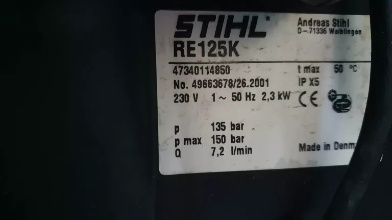 MYJKA WYSOKOCIŚNIENIOWA STIHL RE125K