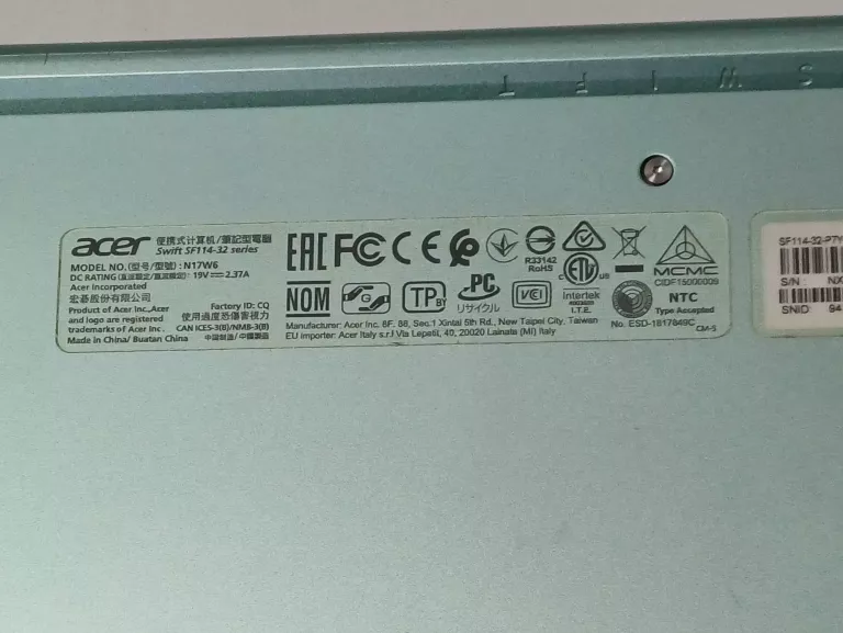 LAPTOP ACER SWIFT 1 4G/128GB
